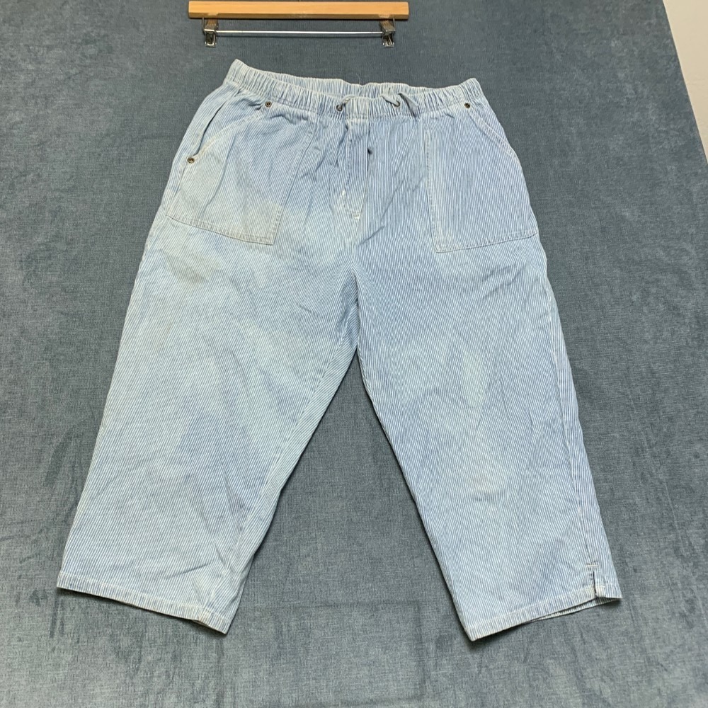 Classic Elements Lumber Pants Boys Large 14-16 Blue Cotton Light Wash Side Slit